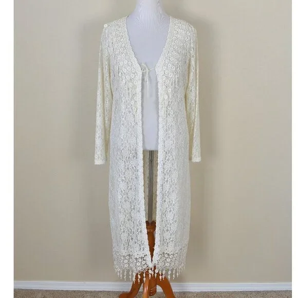 Vintage Magnet Art Lynn Yang Gauze Lace Dress and Jacket - M - Picture 13 of 14